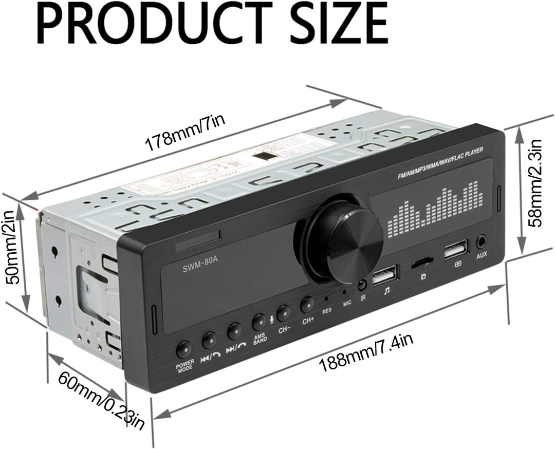 Autoradio Bluetooth Autoradio mit Bluetooth Freisprecheinrichtung, Auto MP3-Player, 12V 1 DIN Blueto