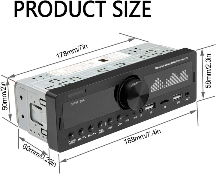 Autoradio Bluetooth Autoradio mit Bluetooth Freisprecheinrichtung, Auto MP3-Player, 12V 1 DIN Blueto