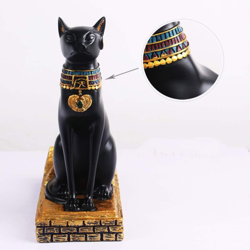 Fantasee Weinregalhalter, altägyptische Gottheit, Bastet, Weinflaschenständer, hochwertiges Harzmate