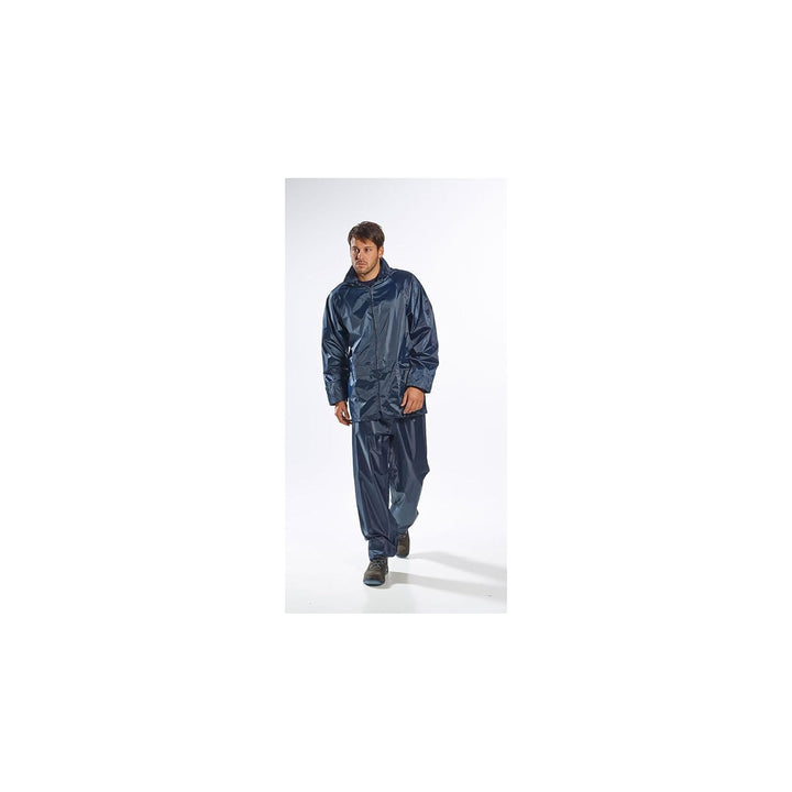 Portwest S440 Herren Leichte Wasserdichte Klassische Regenjacke Marineblau, 5XL 5XL Einfarbig, 5XL E