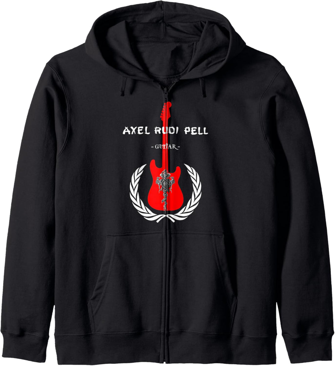 Axel Rudi Pell T-Shirt mit Gitarrenlogo Kapuzenjacke