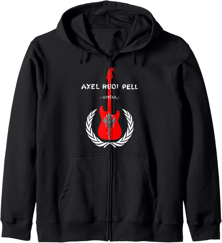 Axel Rudi Pell T-Shirt mit Gitarrenlogo Kapuzenjacke