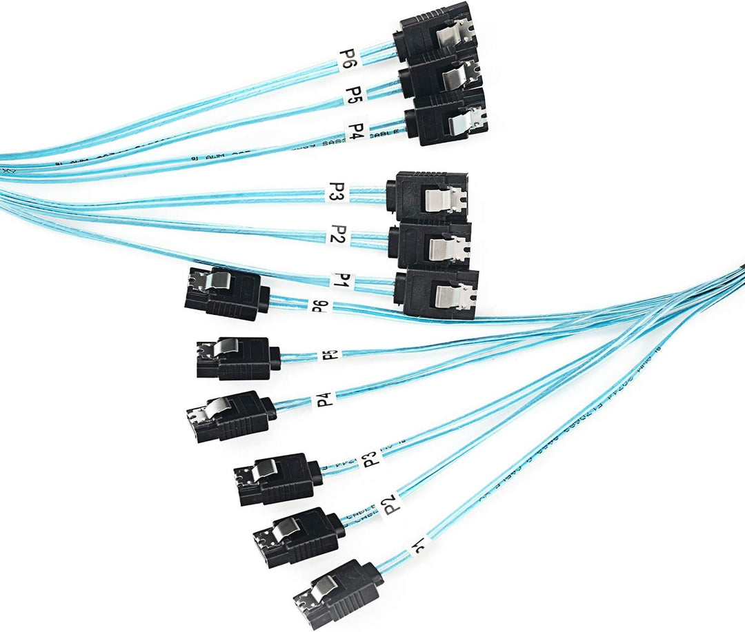 CABLEDECONN Sata 6 SATA Kabel High Speed 6Gbps 6 Teile/sata SAS Kabel Für Server 1M 6pcs/set, 6pcs/s