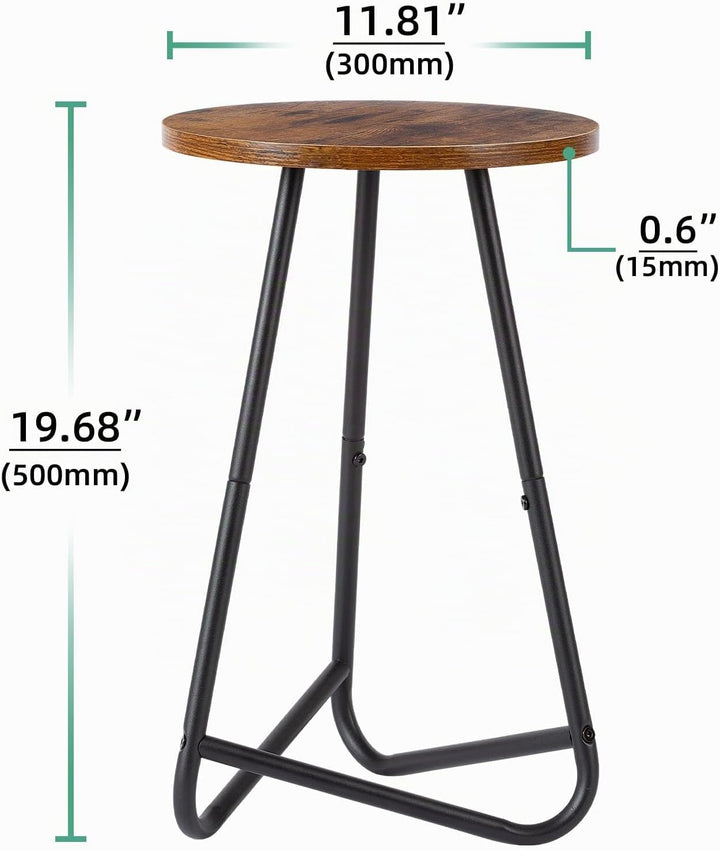 HDANI 50cm Rund Pflanzenständer,Blumenständer,Pflanzenregal aus Holz und Metall,Modernes Regal für Z