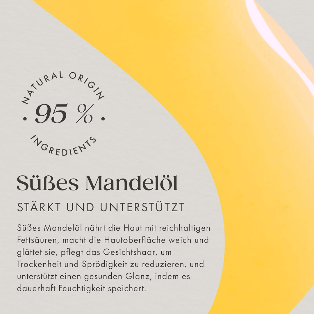 Satin Naturel BIO Bartöl kaltgepresst 100ml – Premium Beard Oil für Herren – Bartpflege mit männlich