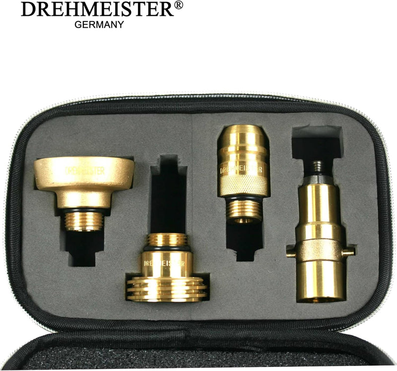 Drehmeister LPG Adapter Set M12 - extra lang - verstärkt - Tankadapter mit Etui - für Gasfahrzeuge -