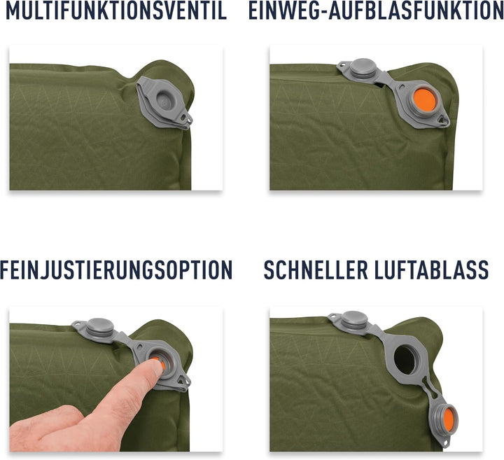 SEA TO SUMMIT - Camp Plus Self Inflating Isomatte Large - Dicke & warme Schlafmatte - Reparatur-Kit