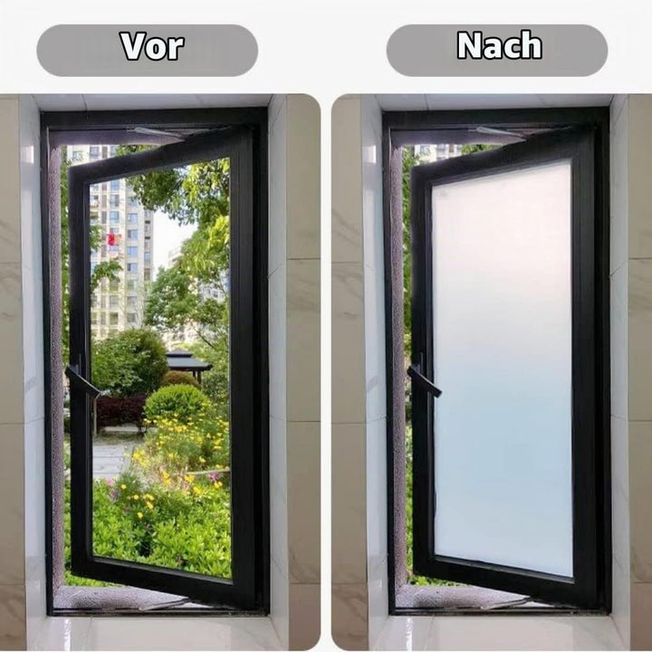 Fensterfolie Selbsthaftend Blickdicht, Milchglasfolie 50x200 cm, Sichtschutzfolie Fenster Selbstkleb