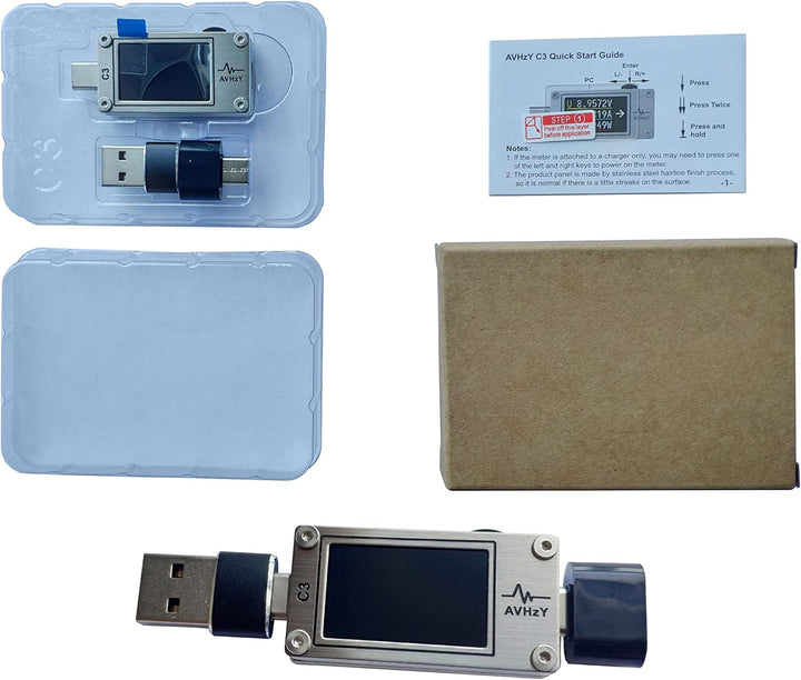 USB Power Meter USB 3.1 Typ-C Tester Digital Multimeter Stromtester Spannungsdetektor DC 26V 6A PD 2
