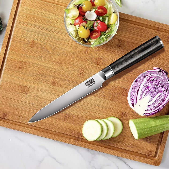 MDHAND Obstmesser Kochmesser Allzweckmesser Profi 13 cm Scharf Küchenmesser Chefmesser aus rostfreie