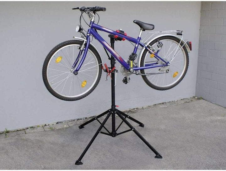 EUFAB 16414 Fahrradständer Profi, mit Stativ, 1,56 Zoll, 151-190 cm, Schwarz Fahrrad-Montageständer