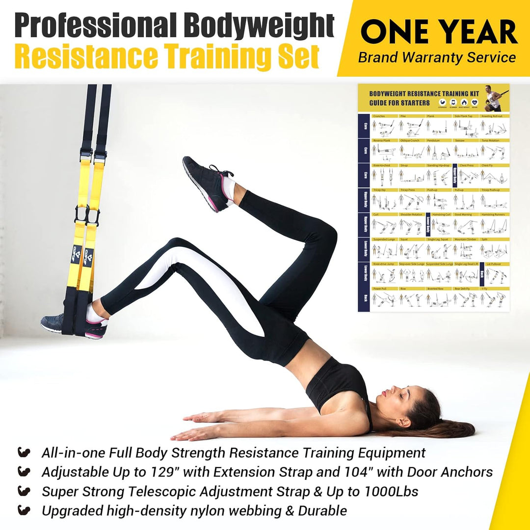 Schlingentrainer, Sling Trainer für EIN Ganzkörpertraining, Schlingentrainer für zuhause mit Grossem