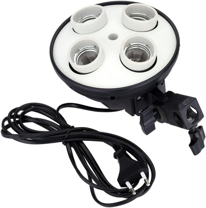 Andoer 4 in 1 E27 Sockel Licht Lampen Birnen Halter Adapter Grundsockeladapter für Foto Video Studio