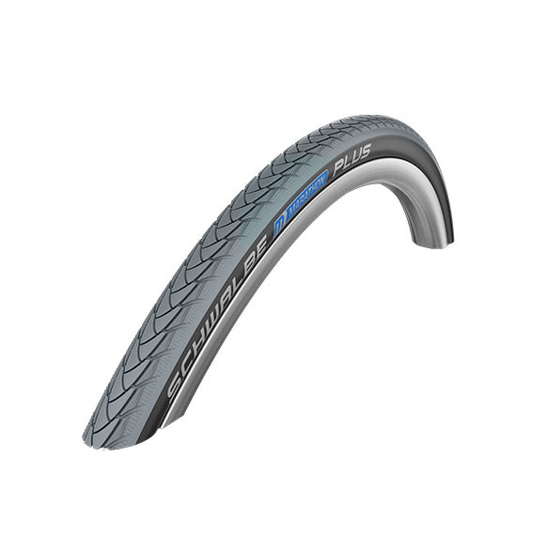 Schwalbe Marathon Plus Wheelchair Clincher Tyre (37-540 - 24x1,375 - Black/Grey) Schwarz, Schwarz