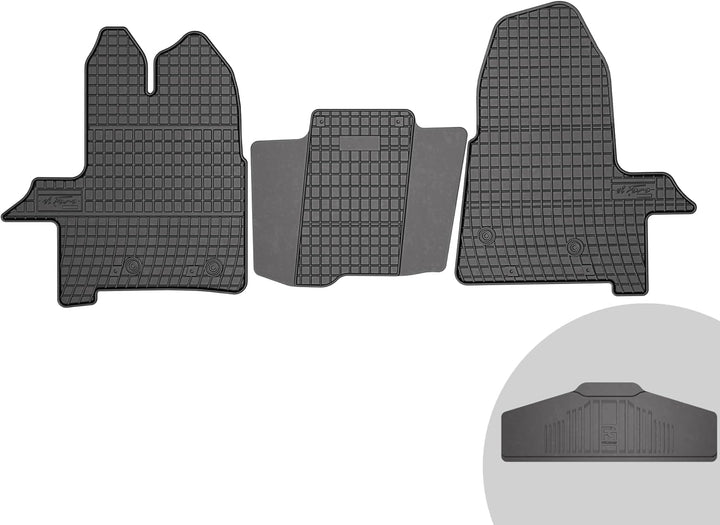 FROGUM EL Toro Gummimatten Ganzjähriges-Set von Autofussmatte Auto Fussmatten für Ford Transit VI ab