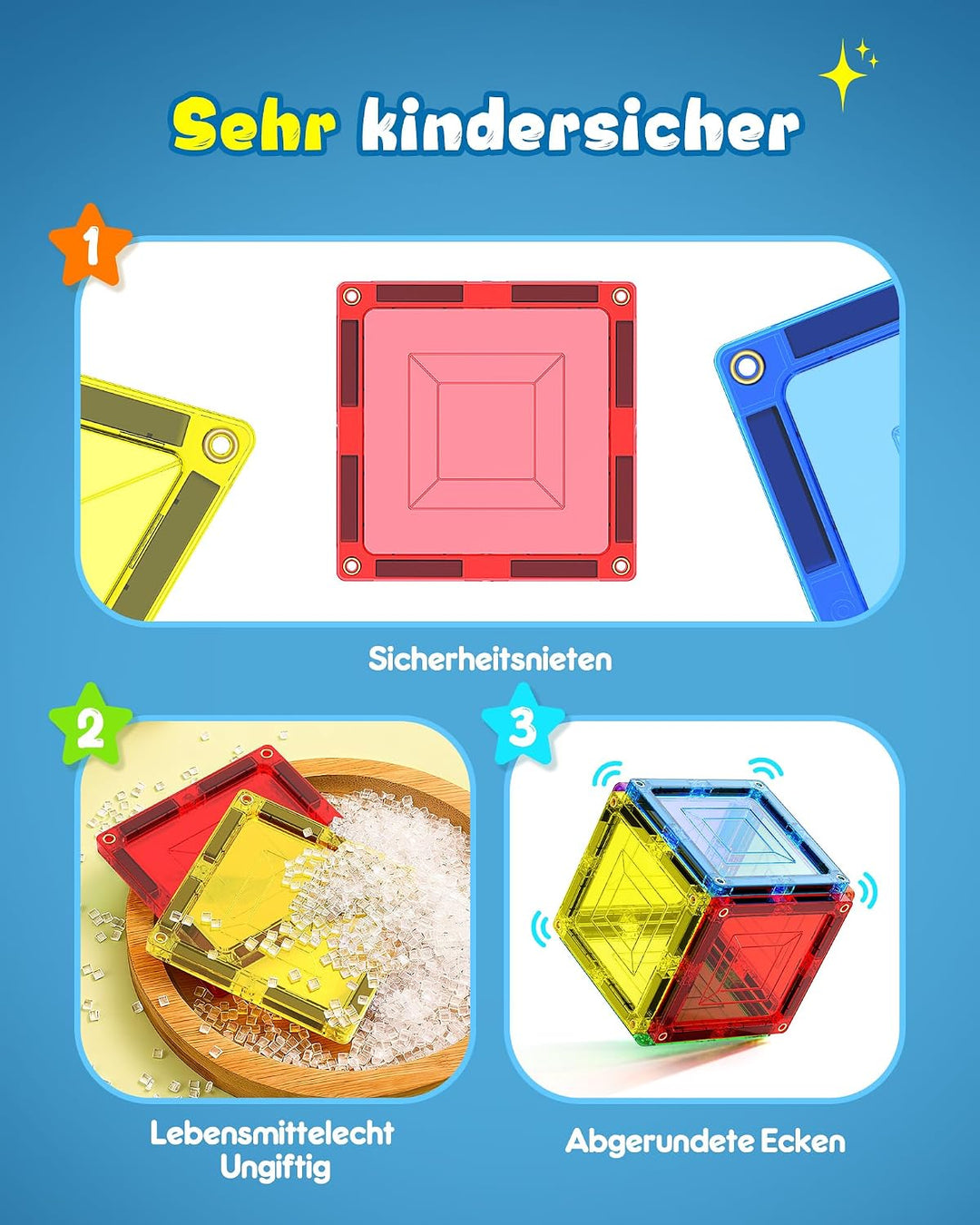 Loolinn | Magnetische Bausteine als Festtagsgeschenk für Kinder ab 3 Jahren - Sicher für Kinder, Nie