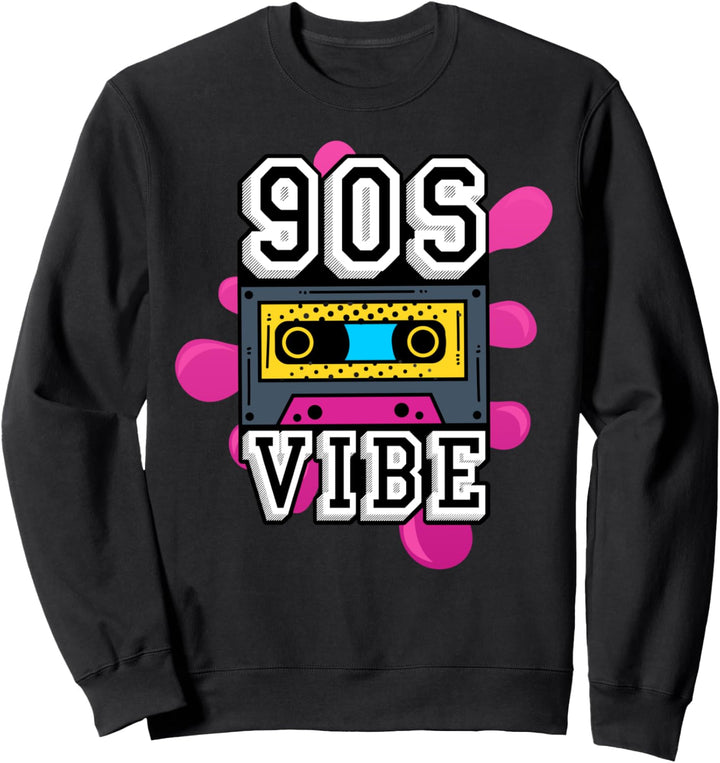 90er Jahre Retro Motiv für Partys und als Kostüm Verkleidung Sweatshirt