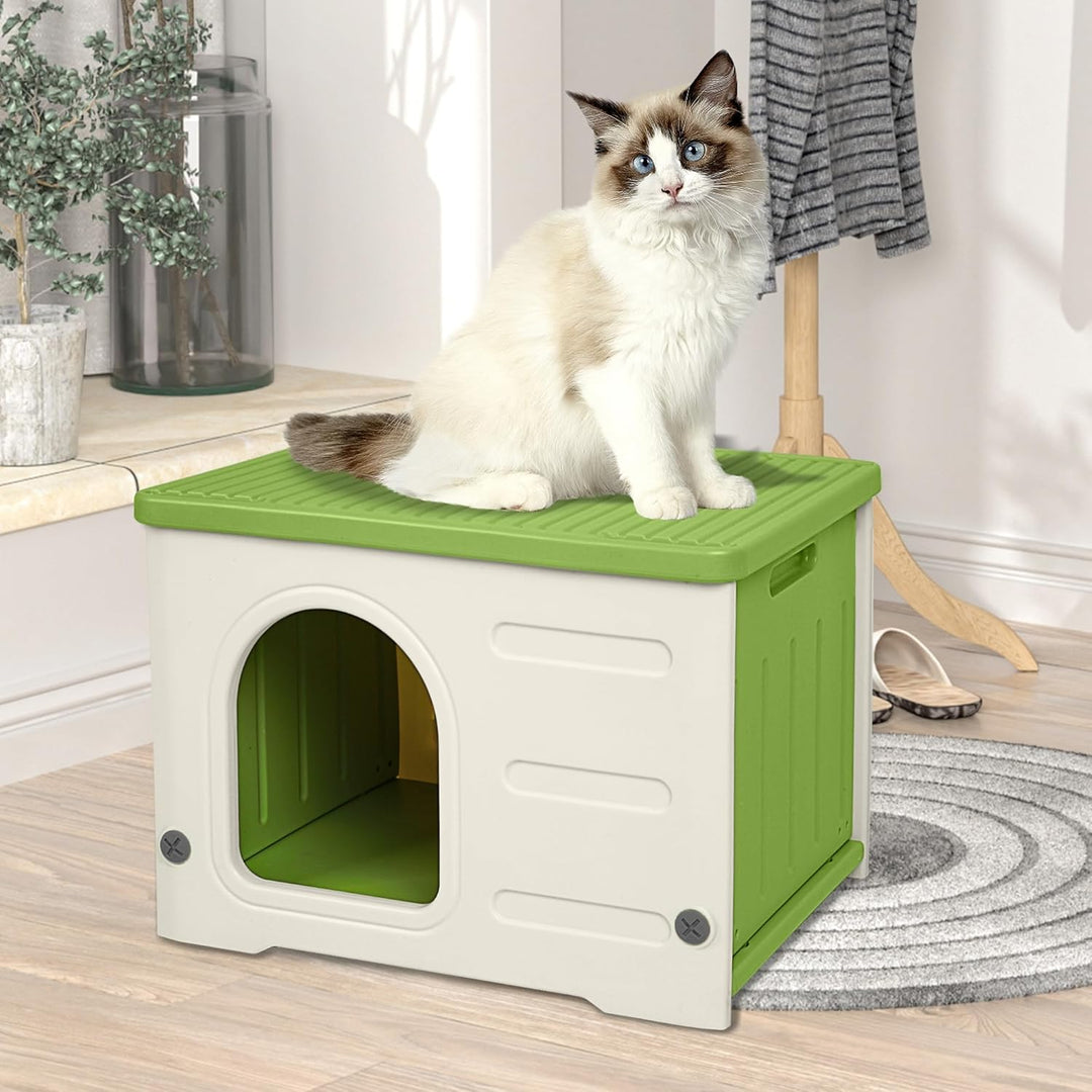 Kunststoff Katzenhaus Outdoor Indoor Gebrauch, Katzenhaus Outdoor Winterfest stapelbar verwilderte K
