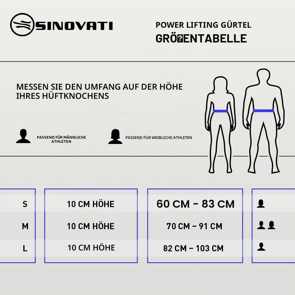 SINOVATI Premium Gewichthebergürtel KDK Gürtel aus Rindsleder mit Schnalle, Weightlifting Lever Belt