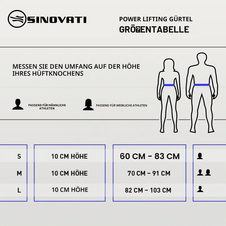 SINOVATI Premium Gewichthebergürtel KDK Gürtel aus Rindsleder mit Schnalle, Weightlifting Lever Belt