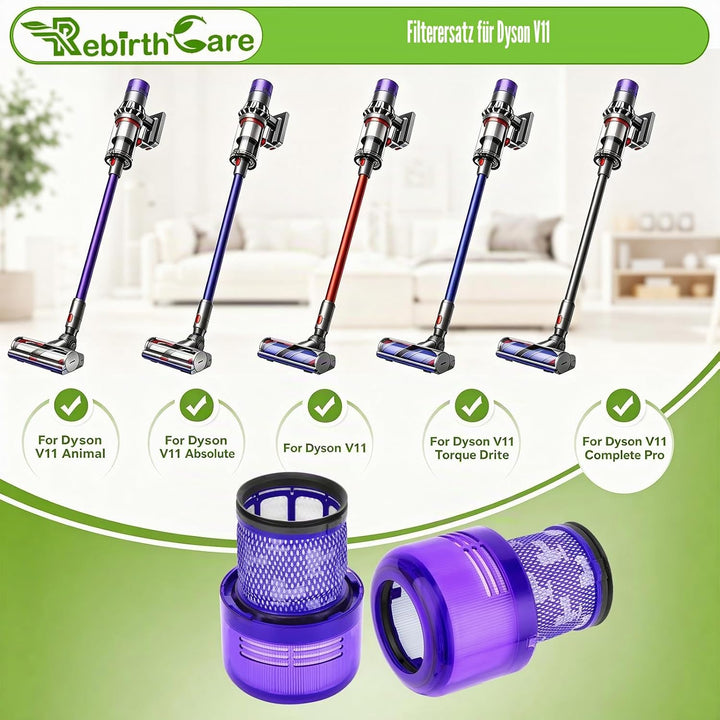 Rebirthcare 3er-Pack Filter für Dyson V11 V15 SV14 SV17 SV22 Absolute Animal Extra Pro Detect Torque