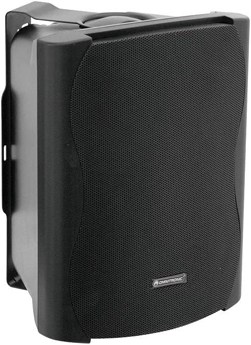 OMNITRONIC C-60 schwarz 2X | Passives 2-Wege-Lautsprecherpaar mit Halterung, 6,5"-Tieftönern und 50