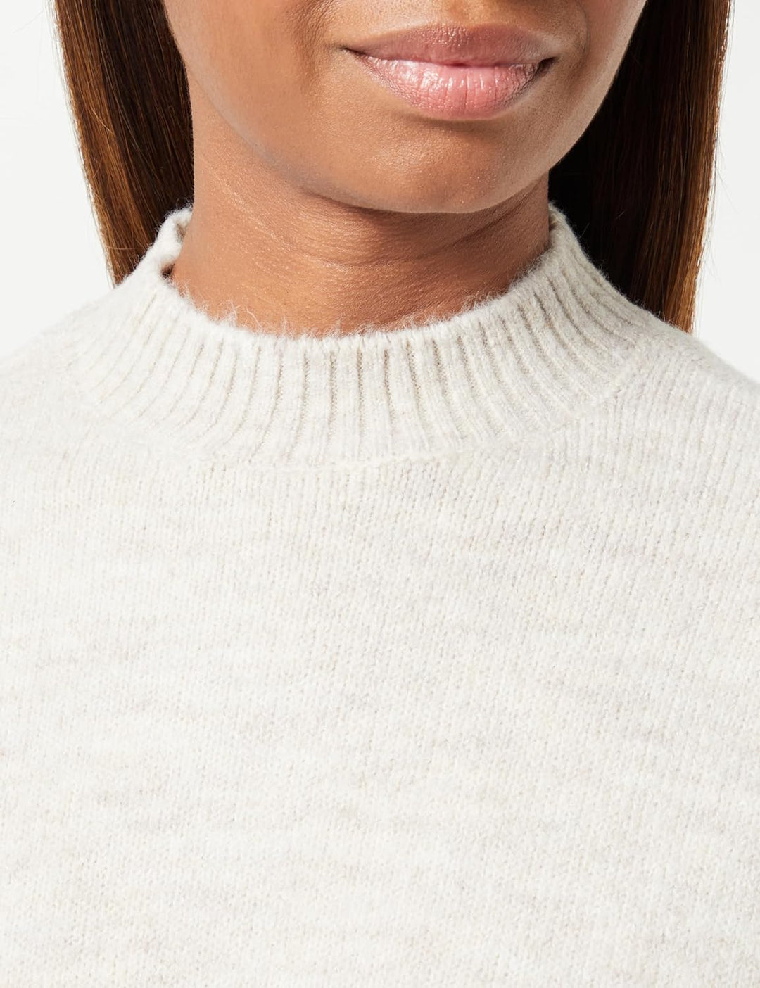 VERO MODA TALL Damen Vmlefile Oversize Boxy Blou Ga Noos TLL Pullover XS Tall Birch/Detail:w. Melang