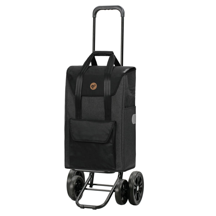 Andersen Shopper Quattro und Einkaufstasche Senta schwarz 49 Liter, Schwarz