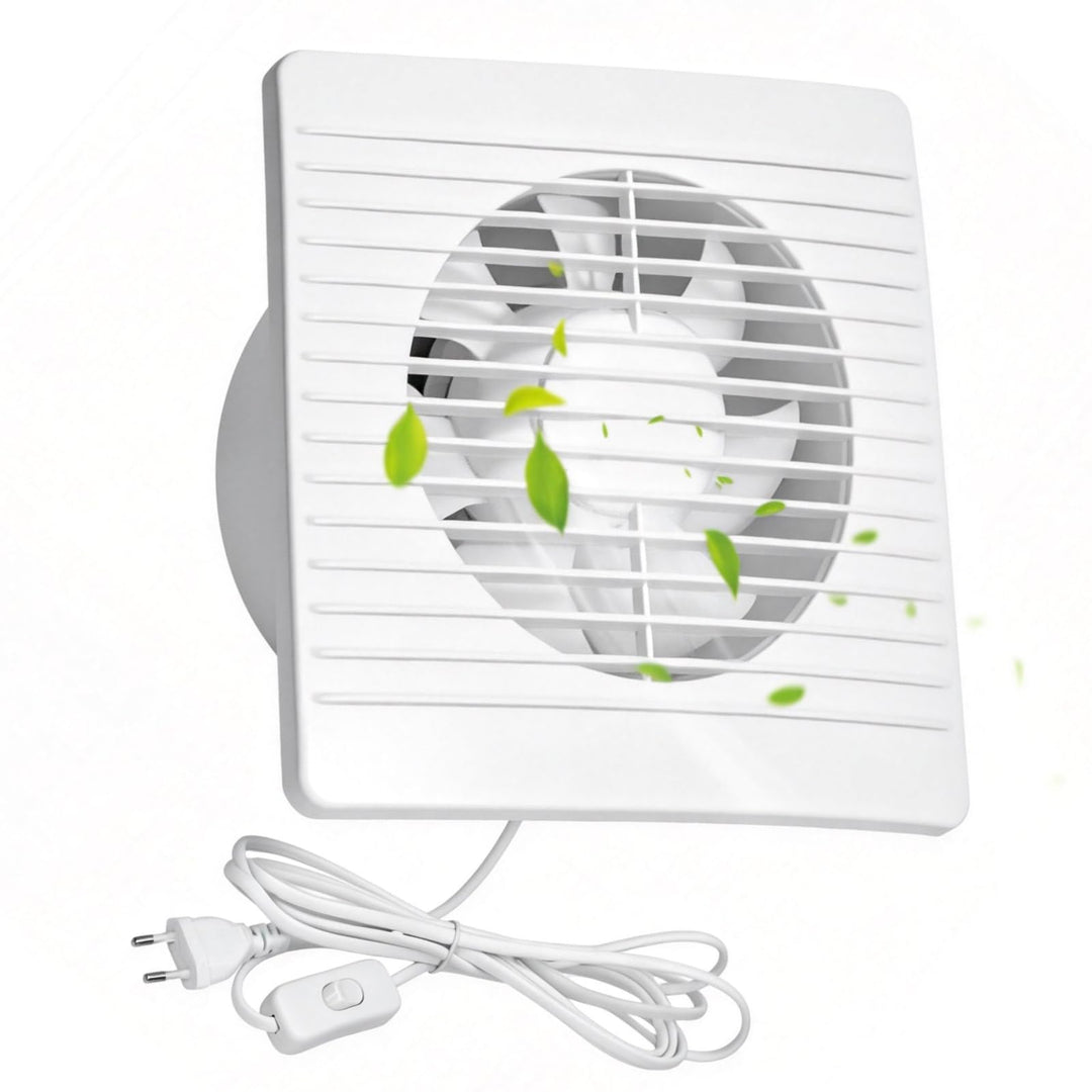 100mm Badlüfter Wandventilator Abluftventilator: 4 Zoll Lüftungsgebläse mit Schalter, Geräuschloser