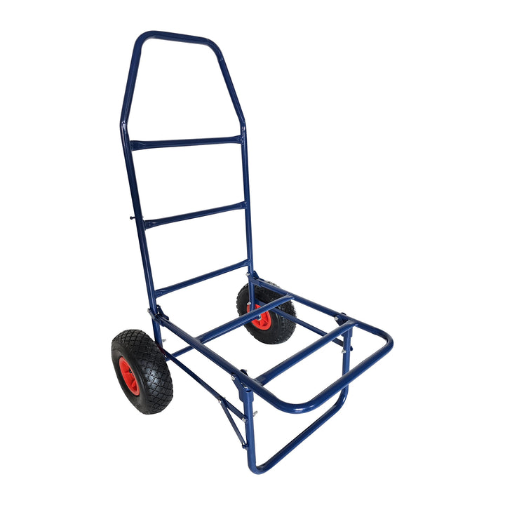 Relaxdays Transportwagen, klappbarer Rollwagen, HBT: 102x50x37 cm, luftbereift, bis 80 kg, Lastenwag