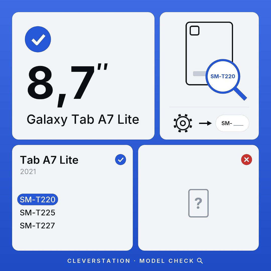 Tablet Wandhalterung für Samsung Galaxy Tab A7 Lite (8,7 Zoll) - Passgenauer &amp; Flacher Rahmen für Sm