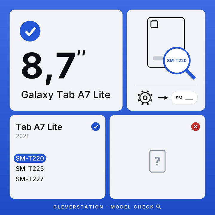 Tablet Wandhalterung für Samsung Galaxy Tab A7 Lite (8,7 Zoll) - Passgenauer &amp; Flacher Rahmen für Sm