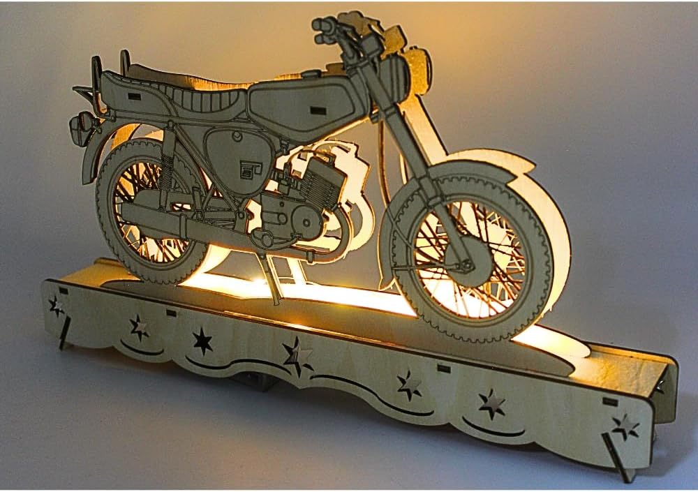 Ostalgie Moped Schwippbogen, DDR - Moped Schwibbogen, Lichterbogen Ostalgie, Schwibbogen DDR-Fahrzeu