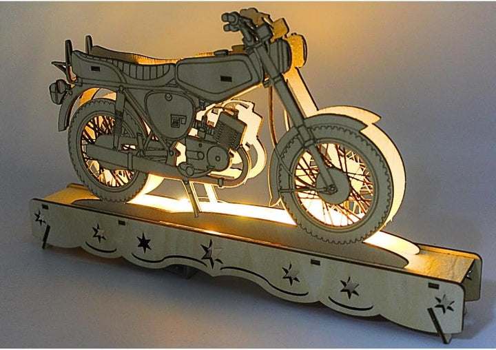 Ostalgie Moped Schwippbogen, DDR - Moped Schwibbogen, Lichterbogen Ostalgie, Schwibbogen DDR-Fahrzeu