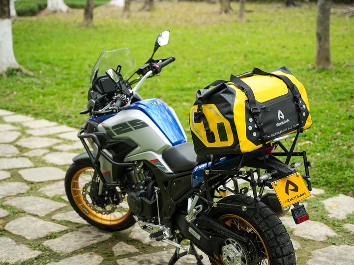 Motorrad-Trockentasche 75 L Grosse wasserdichte Reisetasche, Faltbare Reisetasche, Kofferraum-Sitzta