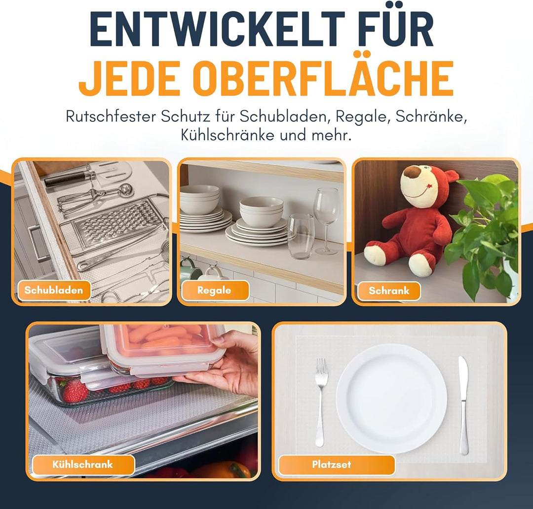 Schubladenmatte von Linda's Essentials (30 x 500 cm) - Antirutschmatte Schubladen Schrankfolie Schra