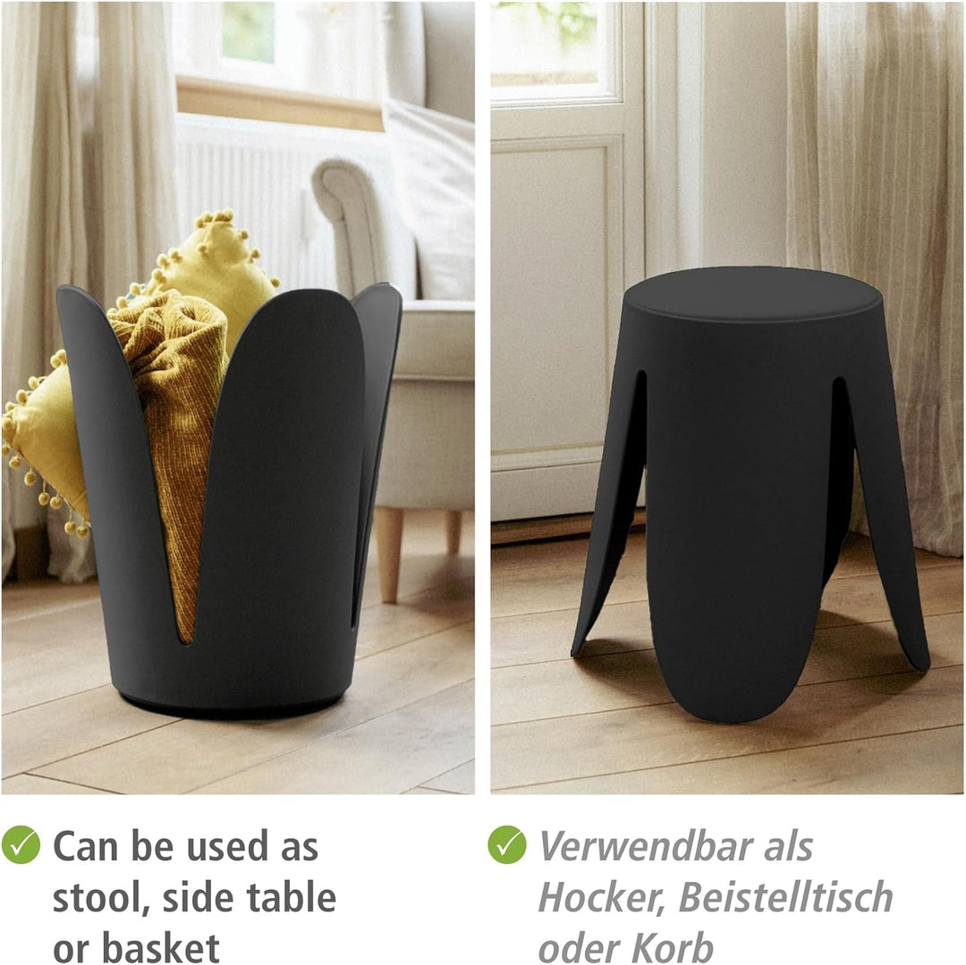 WENKO Badhocker Mod. Comiso, belastbar bis 180 kg, mit gepolsterter Sitzfläche und rutschsicheren Fü