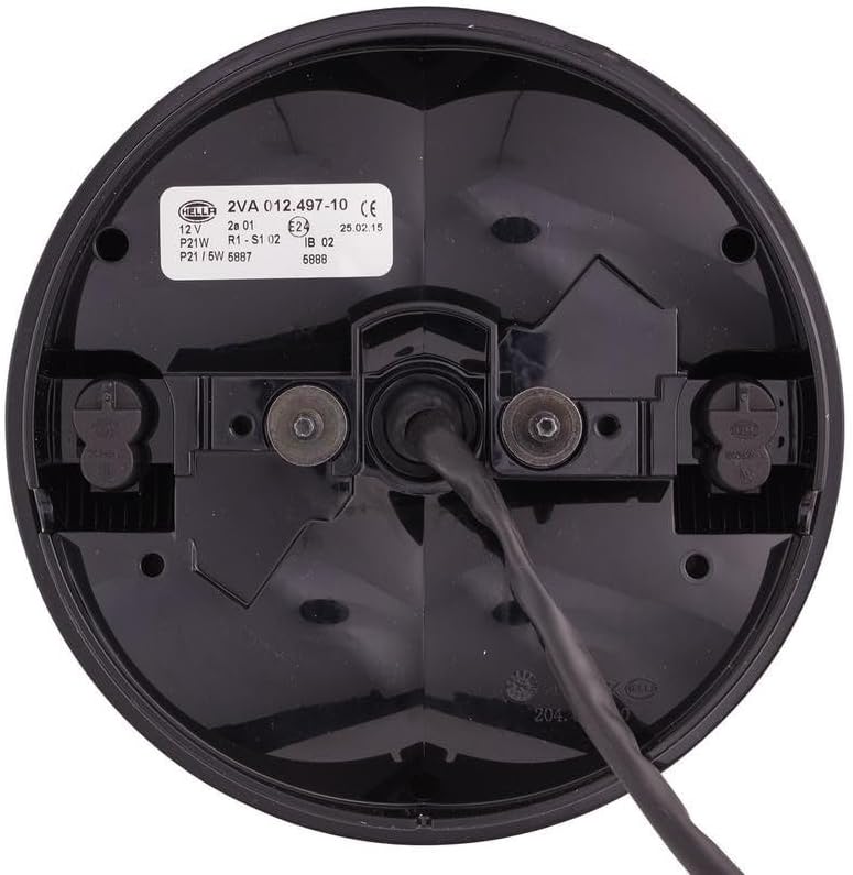 HELLA - Heckleuchte - Glühlampe - 12V - Anbau/geschraubt - Lichtscheibenfarbe: rot/gelb - Kabel: 800