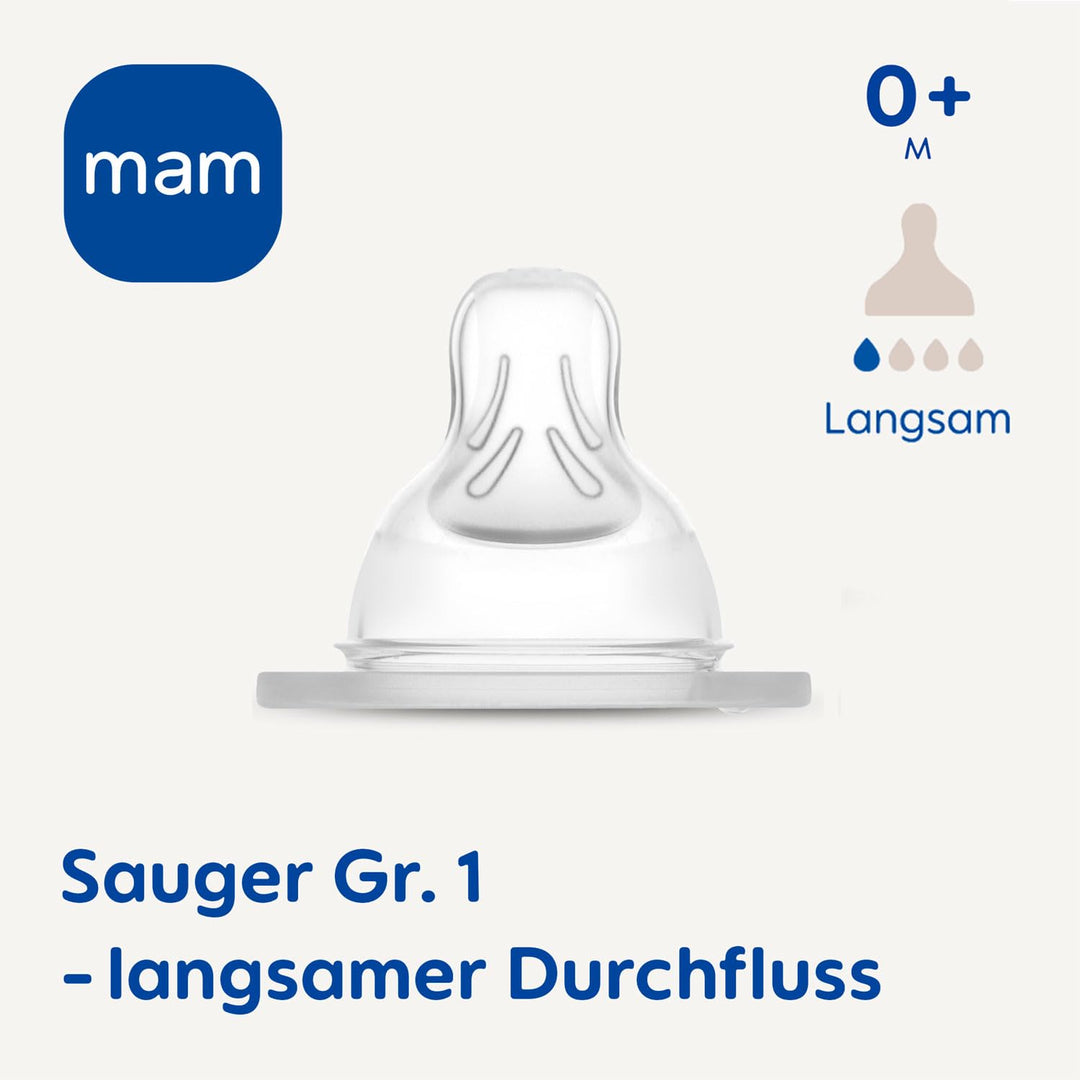 MAM Sparset III Anti-Colic Starter-Set mit Anti-Kolik Flaschen Set + 2 Sauger Gr.0 (speziell für Frü