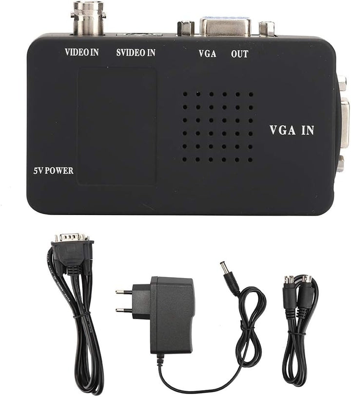 PUSOKEI BNC to HDMI Converter, BNC to VGA Video Converter for Computer PC EU Plug, BNC S-Video to VG