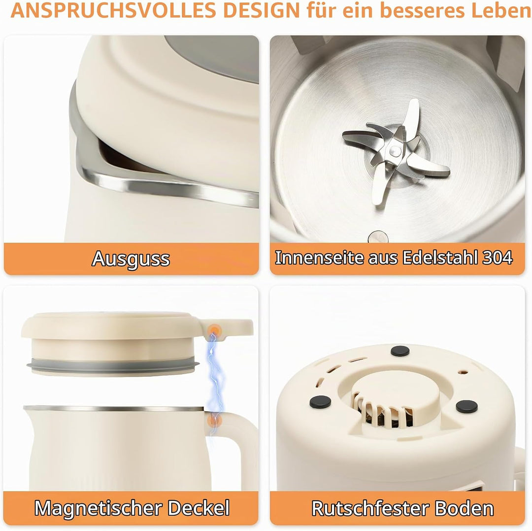 Gugxiom Pflanzenmilchbereiter, 1200 ml Automatische Sojamilch Maschine, Nussmilch Maschine, für Selb