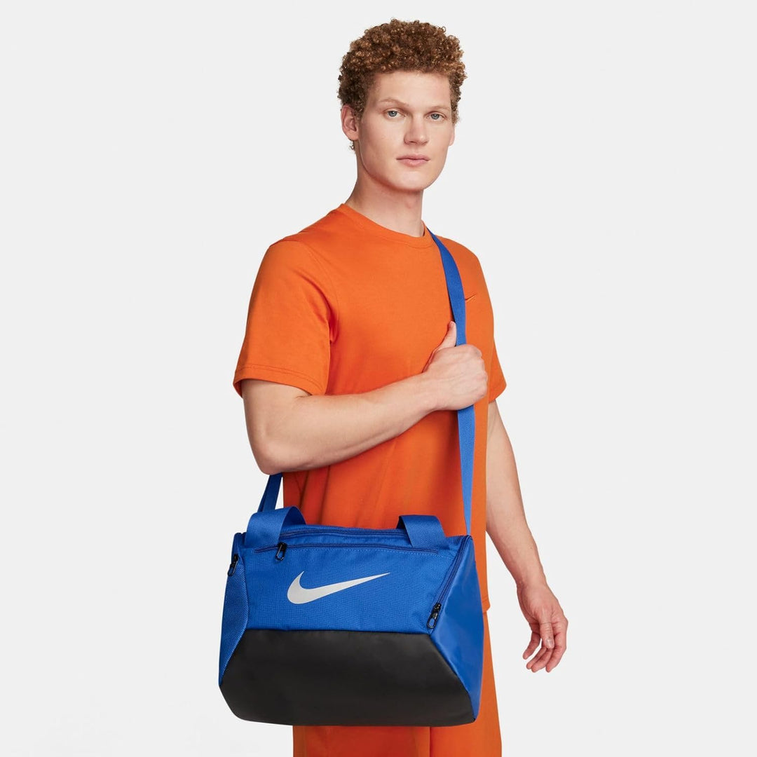 Nike Brasilia 9.5 Trainingstasche (XS, 25 l), DM3977 Game Royal/Black/Metallic Silv Einheitsgrösse,