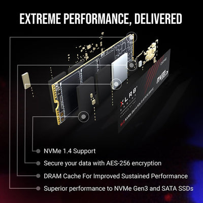 PNY XLR8 CS3140 4TB M.2 NVMe Gen4 x4 interne Solid State Drive (SSD) - M280CS3140-4TB-RB SSD 4TB, SS