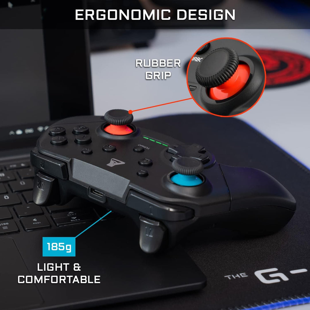 THE G-LAB K-Pad THORIUM Switch Wireless Bluetooth Gaming Controller mit integrierter Vibration, Game