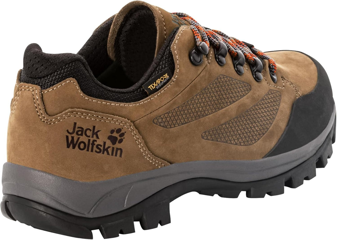 Jack Wolfskin Unisex Rebellion Texapore Low MWalking-Schuh 44 EU Brown Red, 44 EU Brown Red