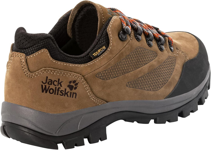 Jack Wolfskin Unisex Rebellion Texapore Low MWalking-Schuh 44 EU Brown Red, 44 EU Brown Red