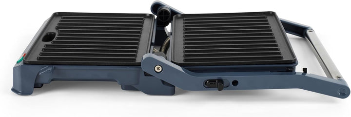 Progress Mellow Health Grill, 180°-Öffnung, 850 W | Antihaftplatten, 23 x 14,5 cm Grillfläche, flach