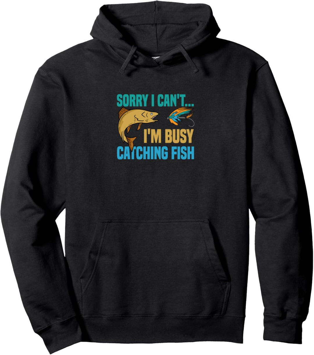 Beschäftigte Cathing Fisch Angler Fischer Fliegenfischen Pullover Hoodie
