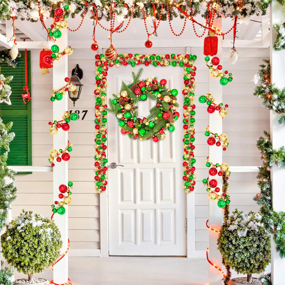 Whaline Weihnachtskugel-Girlande, Kugel-Ornamente, 1,8 m, Christbaumkugel-Dekorationen, bruchsichere