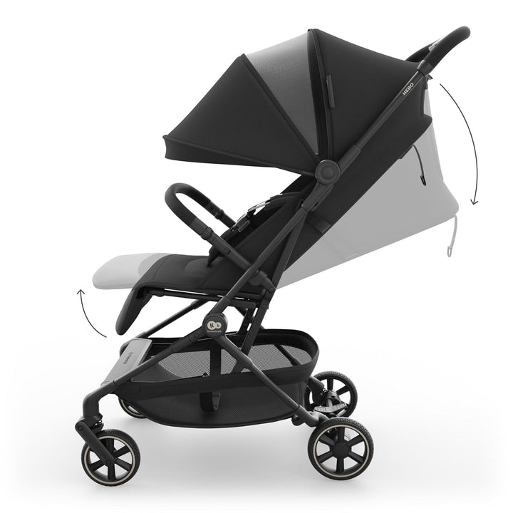 Kinderkraft NEBO Kabinenbuggy ultraleicht, Einhand-Faltmechanismus, Handgepäckmass 51×43×21 cm, steh
